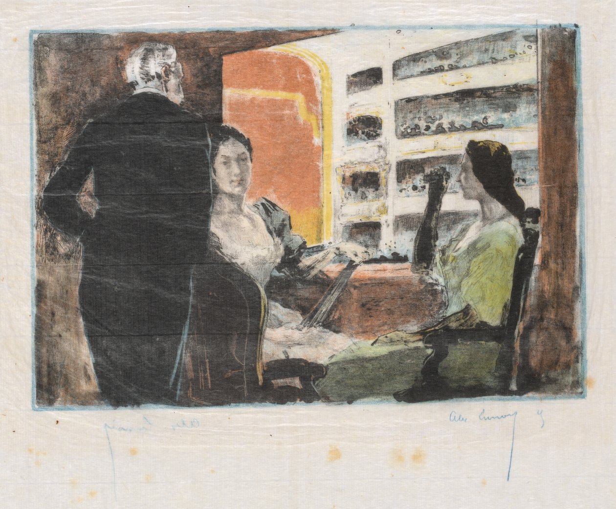 Opera Box La Loge de LOpera，1894年。 作者 亚历山大·卢诺瓦（Alexandre Lunois）