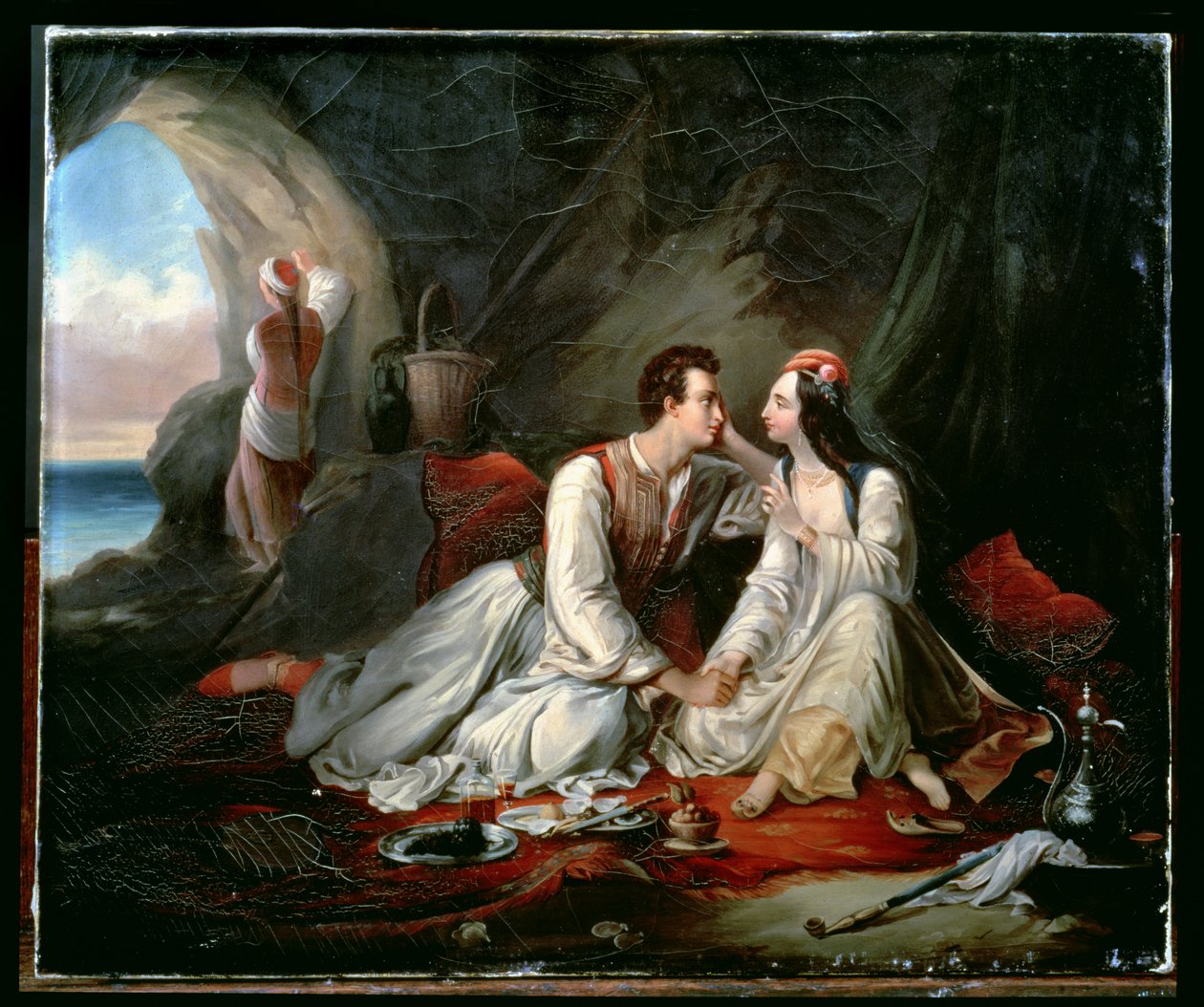 Don Juan和Haidee，1833年 作者 亚历山大·玛丽·科林