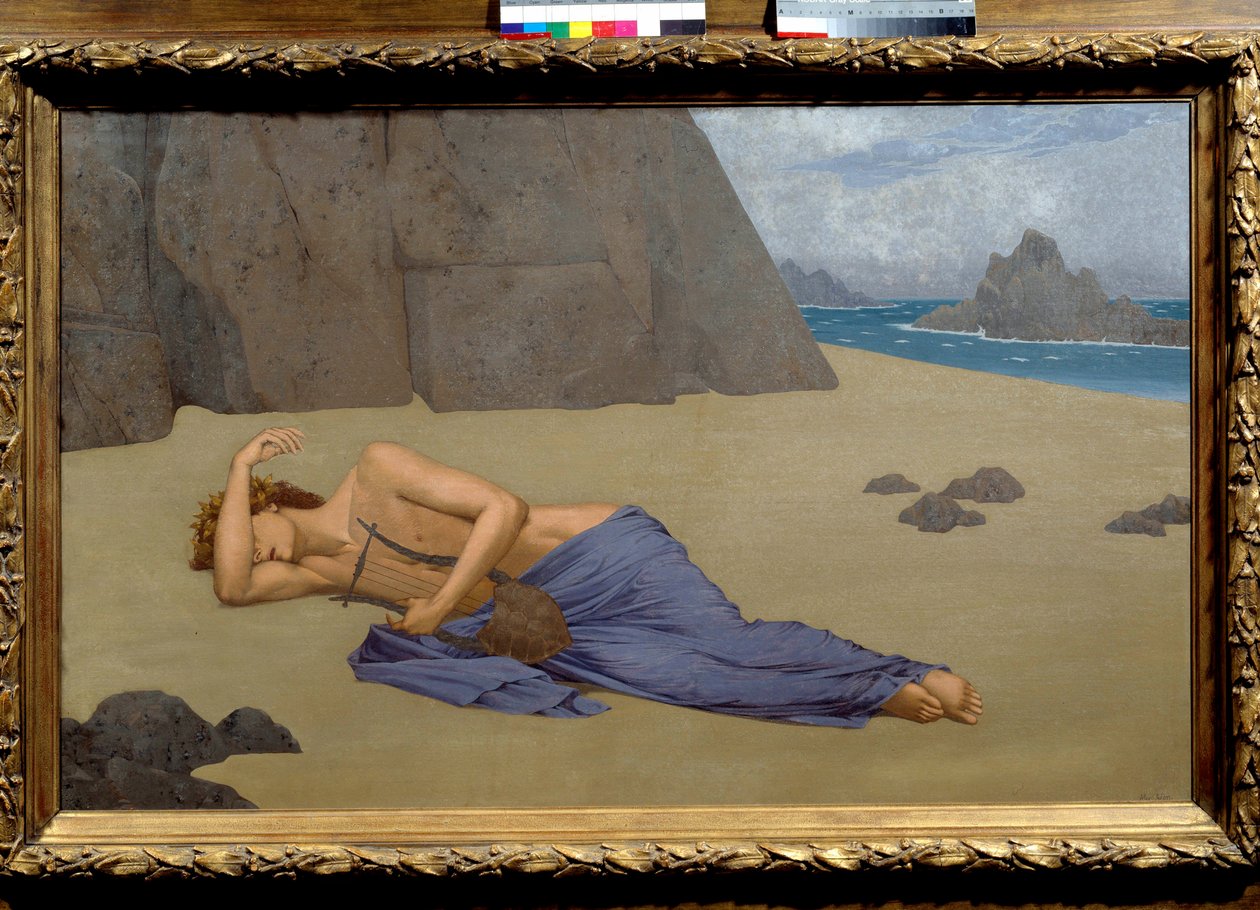 Alexandre Seon (1855-1917) 1896 年对 Orphee 绘画的哀叹。昏暗。 0,73 x 1,16 m。 巴黎奥赛博物馆 作者 亚历山大·仙