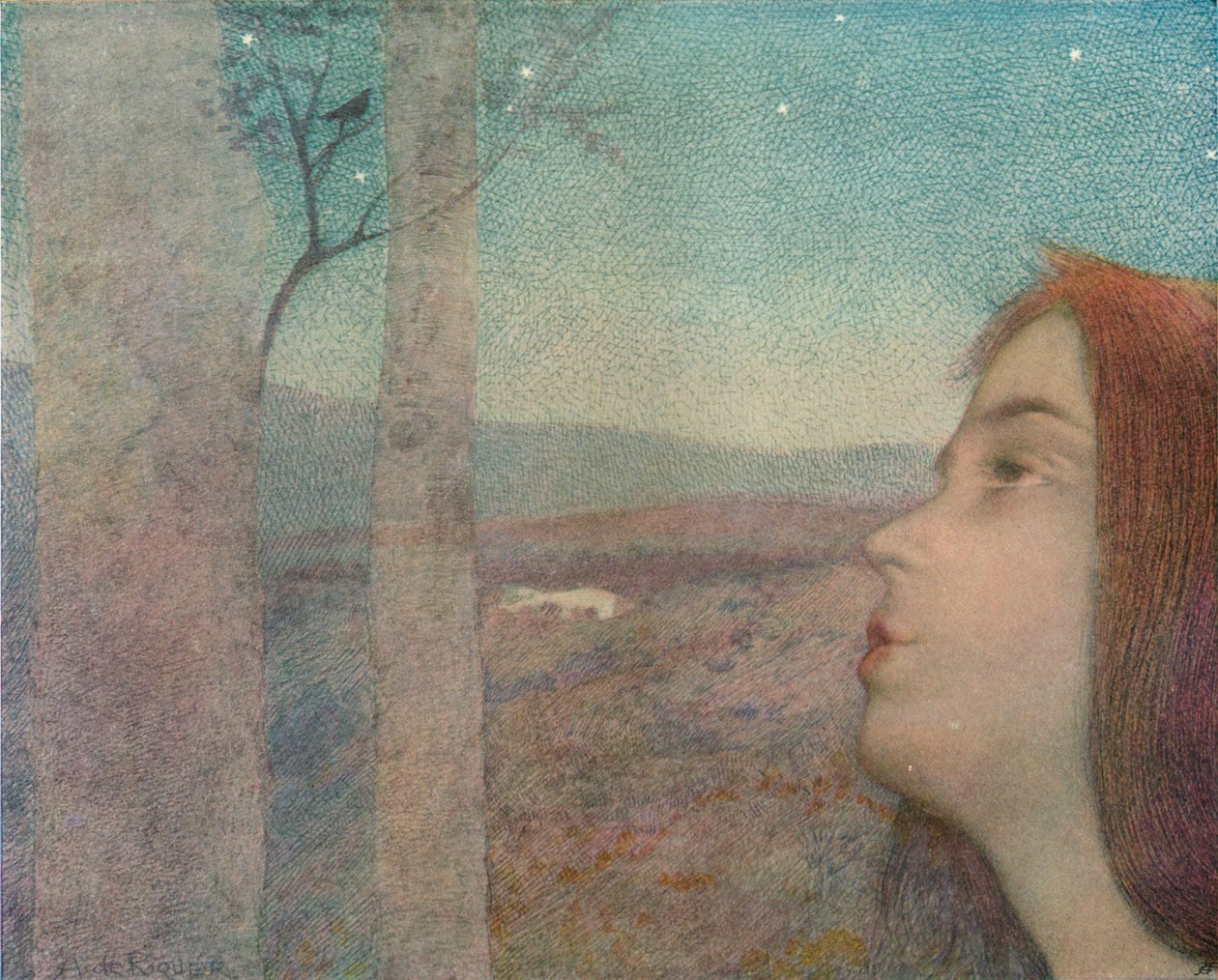 鸟叫，c1908 作者 亚历山大·德·里克尔