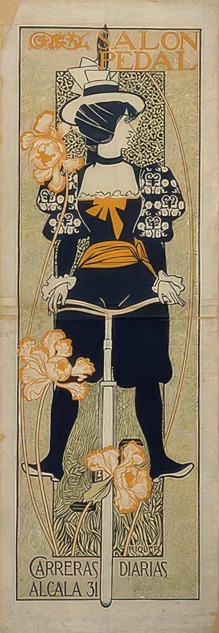 沙龙踏板。 1897年 作者 亚历山大·德·里克尔