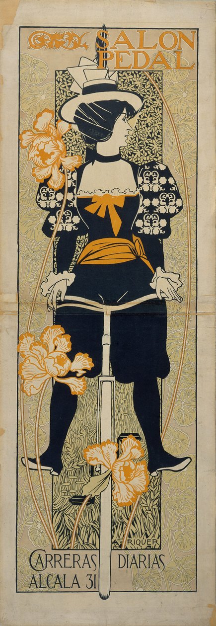 沙龙踏板广告海报，1897年 作者 亚历山大·德·里克尔