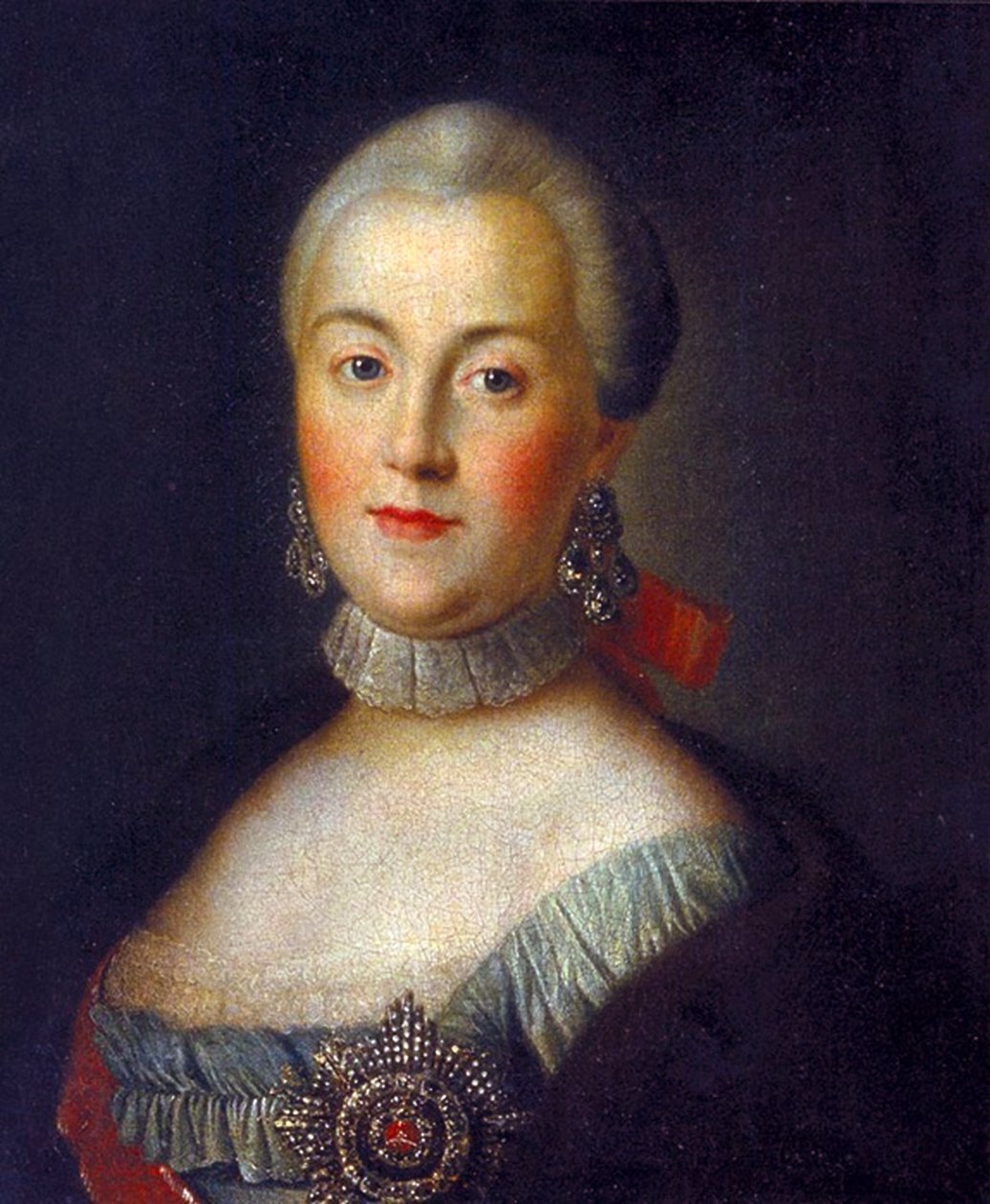 大公夫人凯瑟琳Alekseevna，未来女皇凯瑟琳二世大帝，1760年的肖像 作者 阿列克谢·彼得罗维奇·安特洛托夫