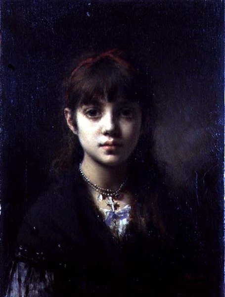 艺术家的女儿，1884年（另见65312） 作者 阿列克谢·阿列克谢维奇·哈拉莫夫
