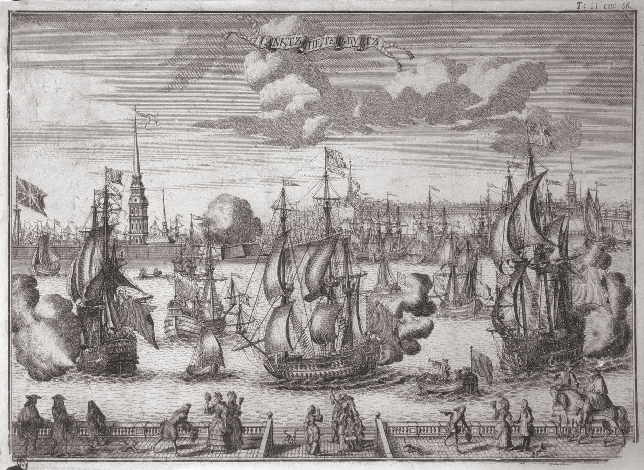 圣彼得堡风景，1727年 作者 阿列克谢·费奥多罗维奇·祖博夫（Alexei Fyodorovich Zubov）