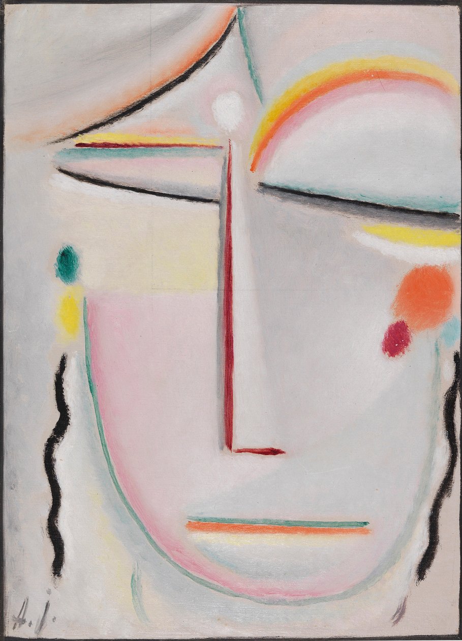 Abstract Head: Enlightenment II, 1919. 作者 阿列克谢·贾夫伦斯基 (Alexei Javlensky)