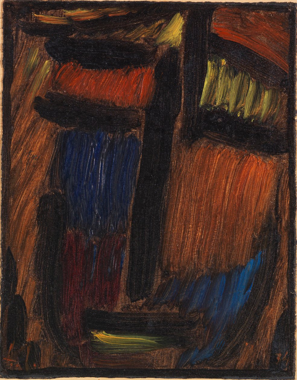 冥想，1934年。 作者 阿列克谢·贾夫伦斯基 (Alexei Javlensky)