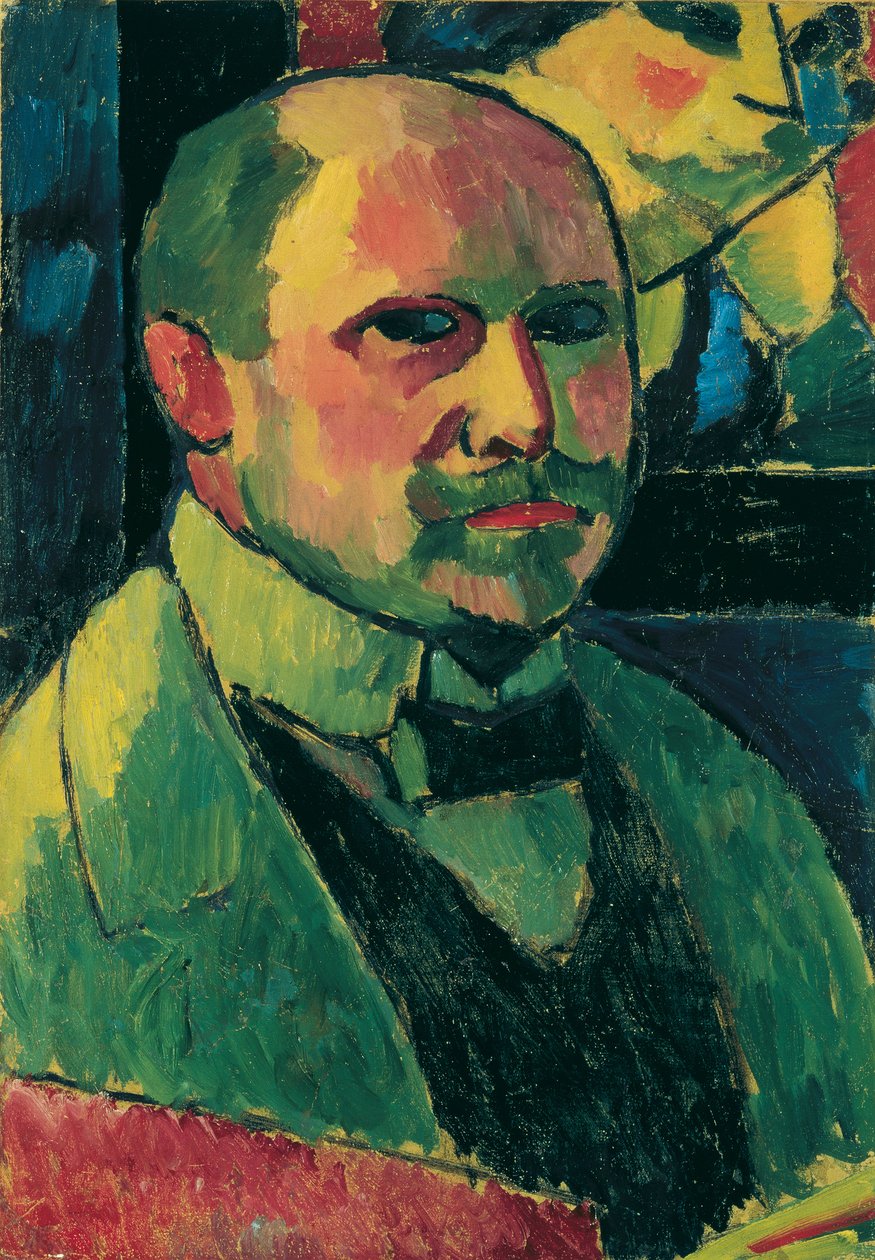 自画像》，1912年。 作者 阿列克谢·贾夫伦斯基 (Alexei Javlensky)