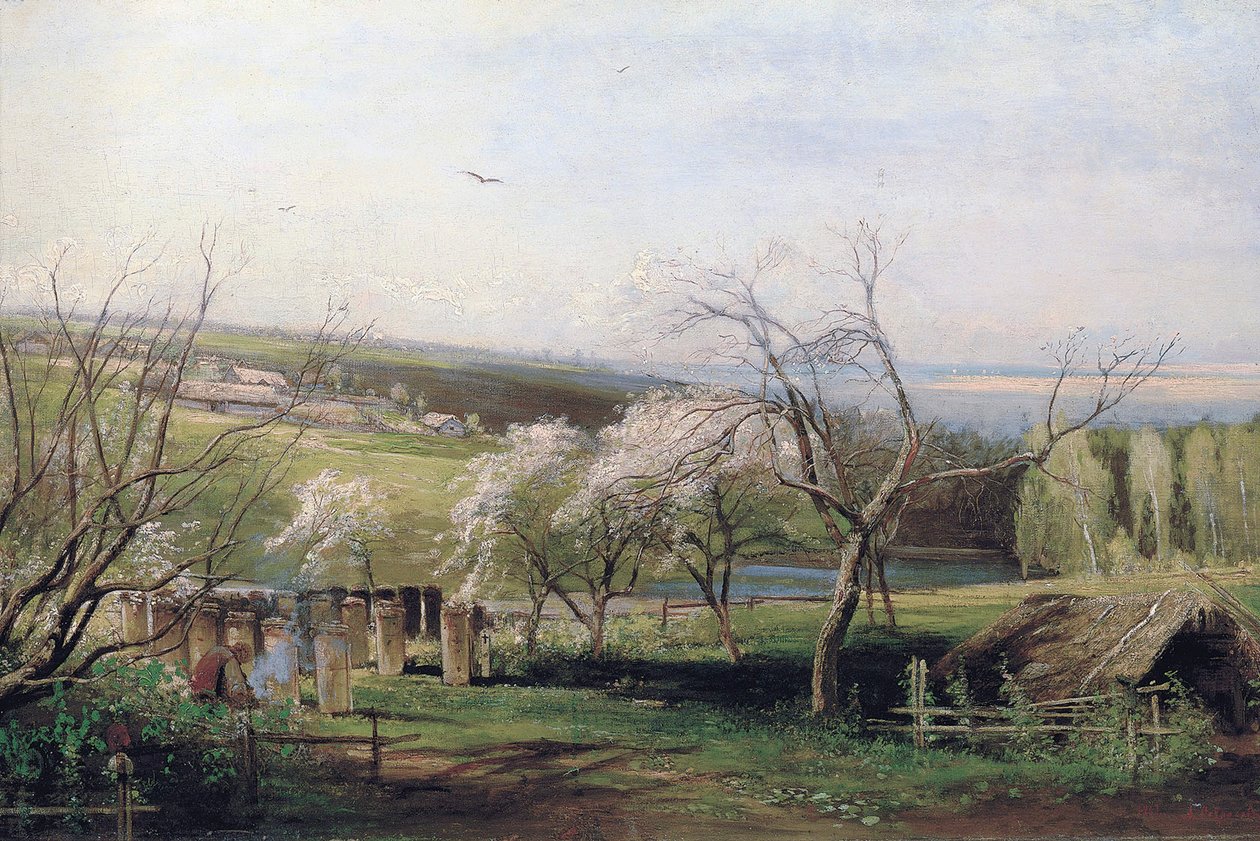 乡村风景》，1867年。 作者 阿列克谢·康德拉季耶维奇·萨夫拉索夫