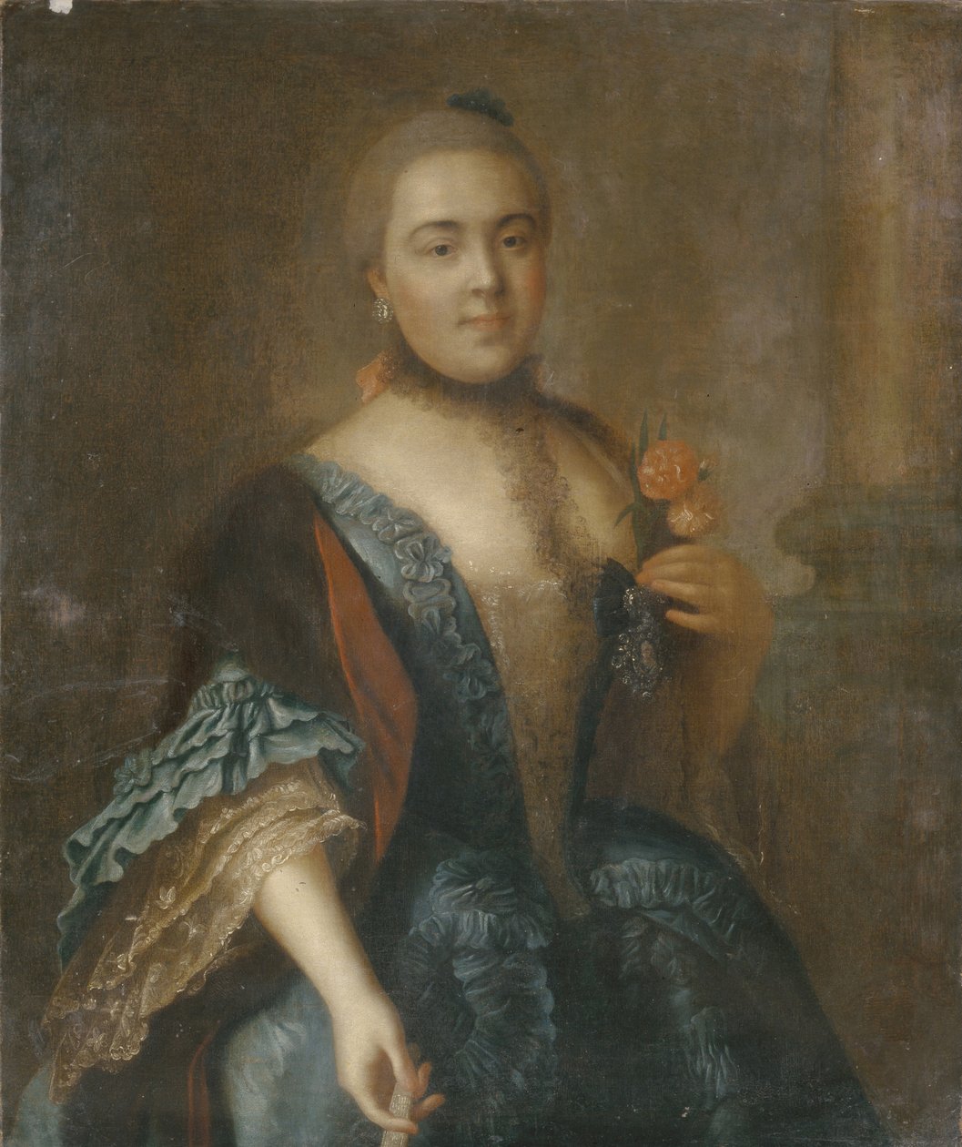 伯爵夫人伊丽莎白·沃龙佐娃的肖像1739-1792，1762 作者 阿列克谢·彼得罗维奇·安特洛托夫