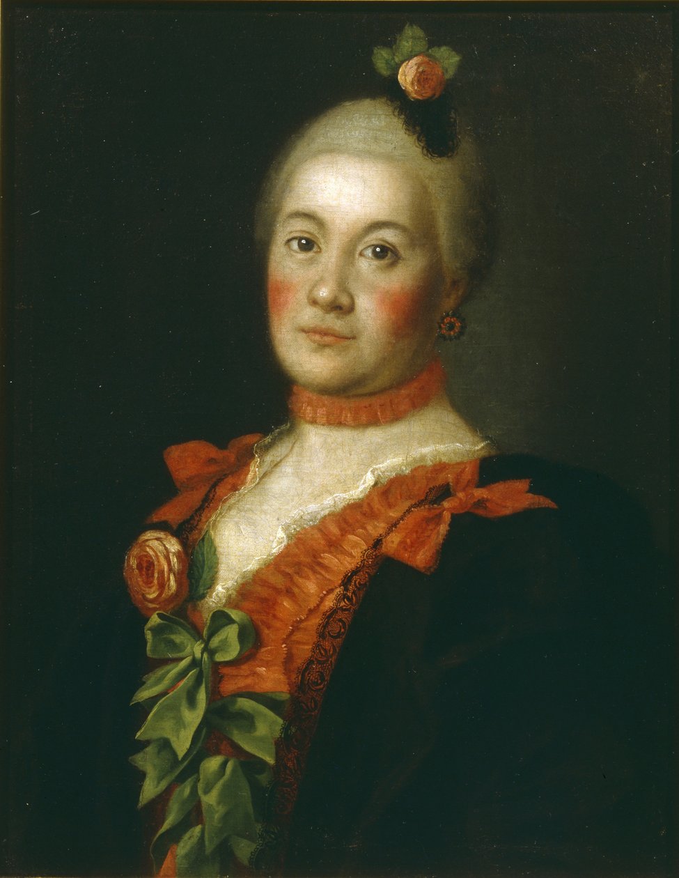 伯爵夫人塔季扬娜肖像Alexeyevna Trubetskaya，1761 作者 阿列克谢·彼得罗维奇·安特洛托夫