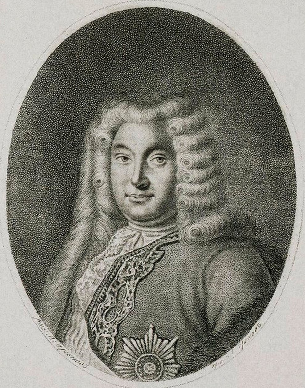副校长安德烈-奥斯特曼伯爵的肖像，1687-1747，约1812年。   作者 阿列克谢·彼得罗维奇·格拉乔夫