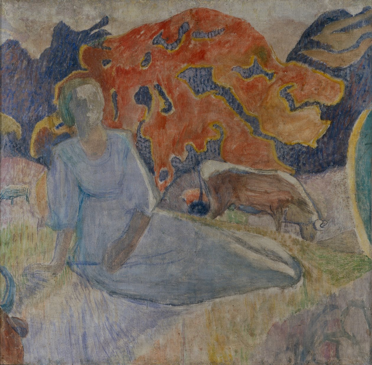 牧羊女，1907年 作者 阿列克谢·叶列梅耶维奇·卡列夫