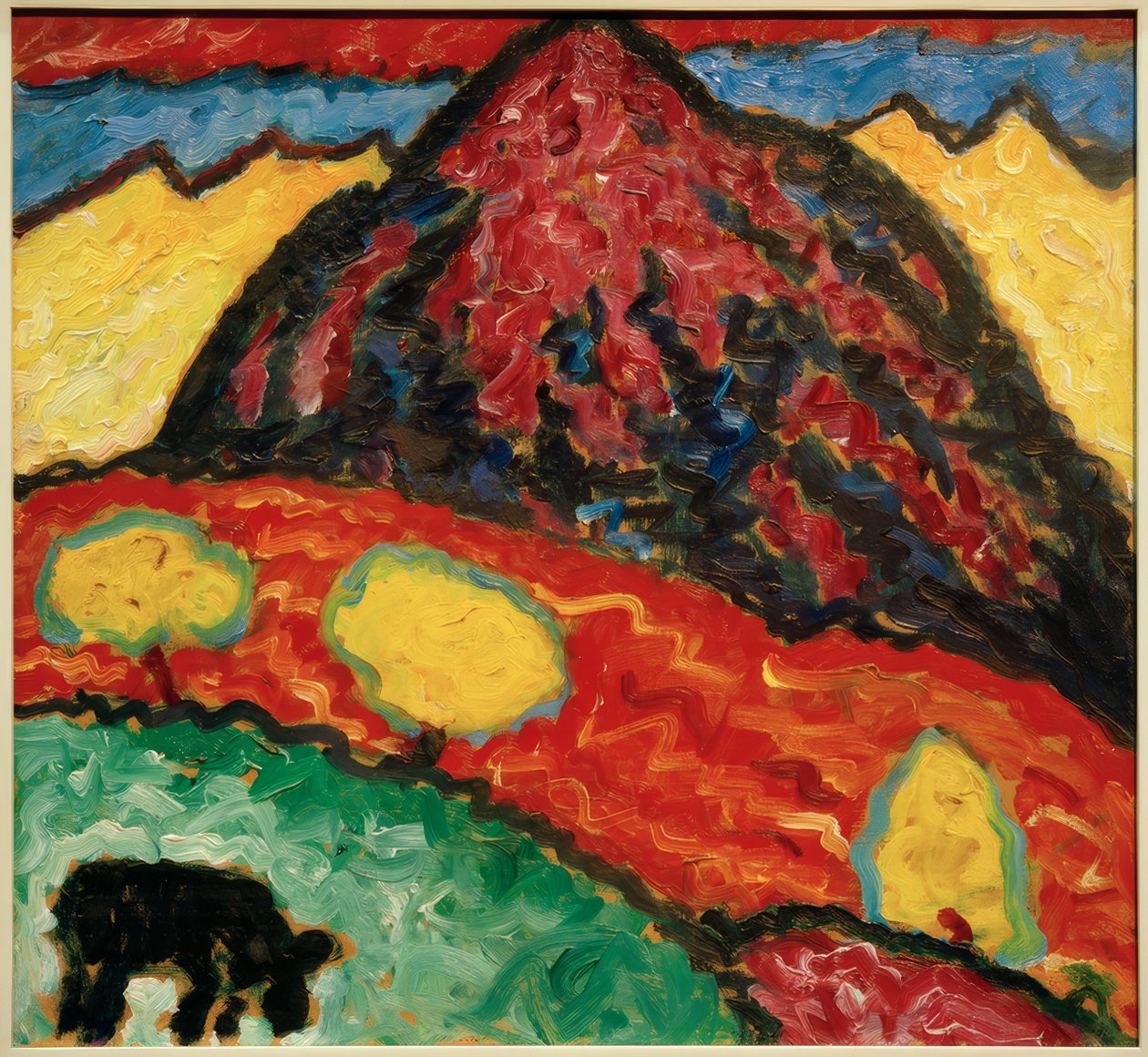 A. Jawlensky，与牛的风景 作者 阿列克谢·冯·贾伦斯基
