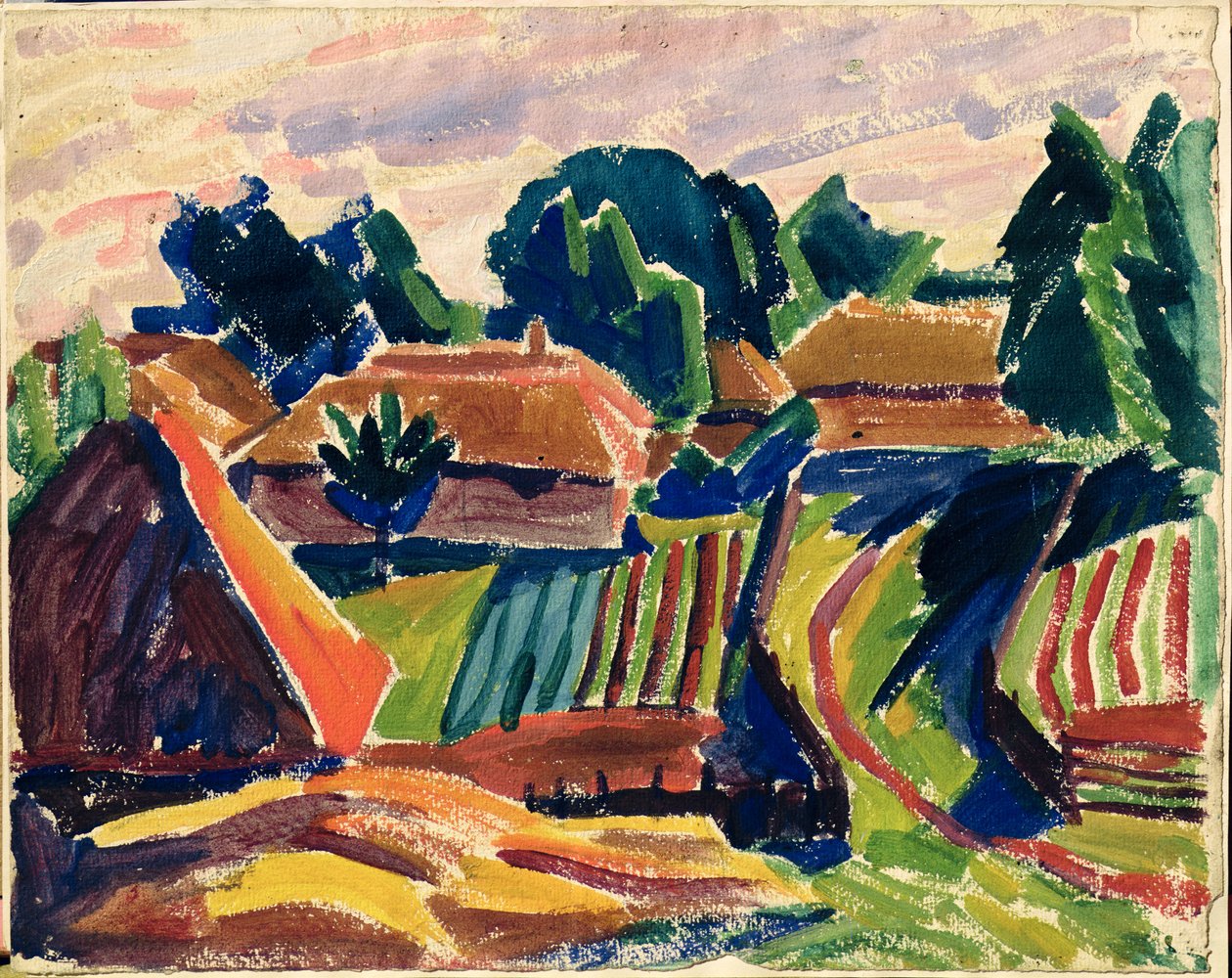 风景，1908-12 作者 阿列克谢·冯·贾伦斯基