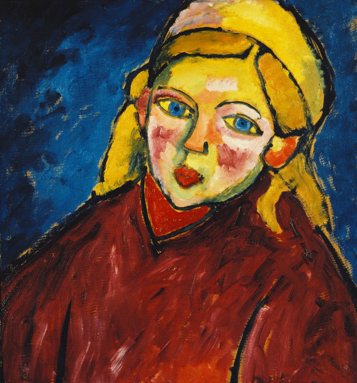 蓝眼睛的孩子；蓝眼睛的孩子，1912年 作者 阿列克谢·冯·贾伦斯基