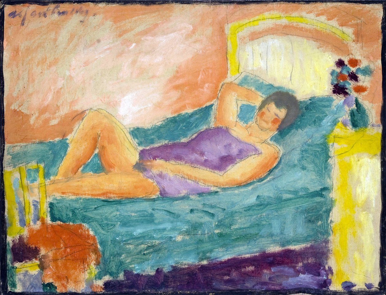 说谎的女孩》。Oeuvre de Alexei von Javlensky (Alexi von Jawlensky, Alexei von Javlensky) (1864-1941). 作者 阿列克谢·冯·贾伦斯基
