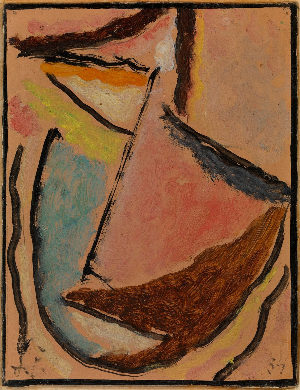 冥想小抽象头，1934年 作者 阿列克谢·冯·贾伦斯基