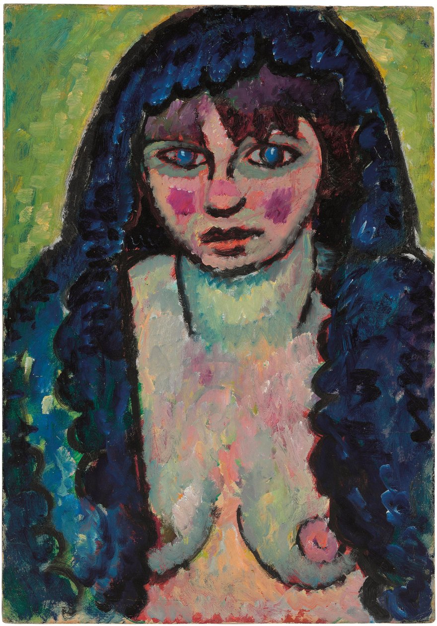 女人的画像，约1912年 作者 阿列克谢·冯·贾伦斯基