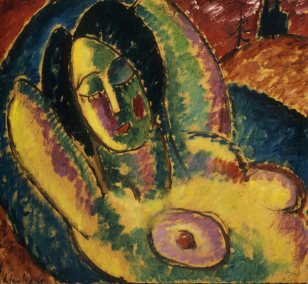 睡觉睡觉，1912年 作者 阿列克谢·冯·贾伦斯基