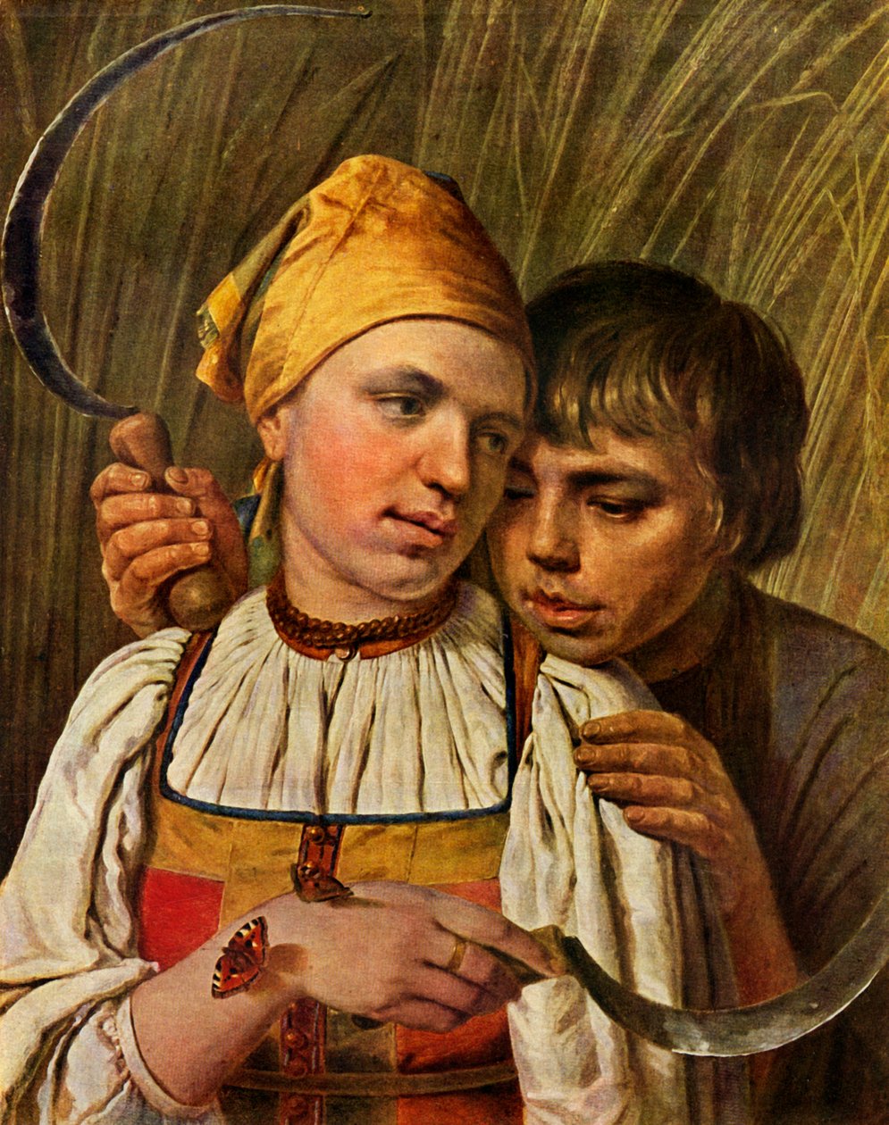 收割者，c1830，1939年。 作者 阿列克谢·韦尼采诺夫（Alexey Venetsianov）