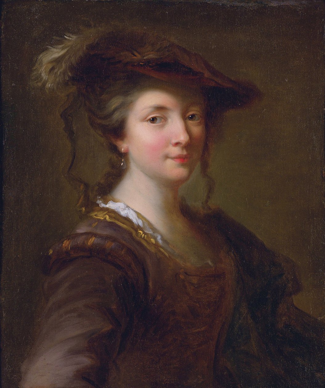 一位女士的肖像，对路易斯伯爵夫人Louise Louise de Nesle说 作者 让·亚历克西斯·格里莫