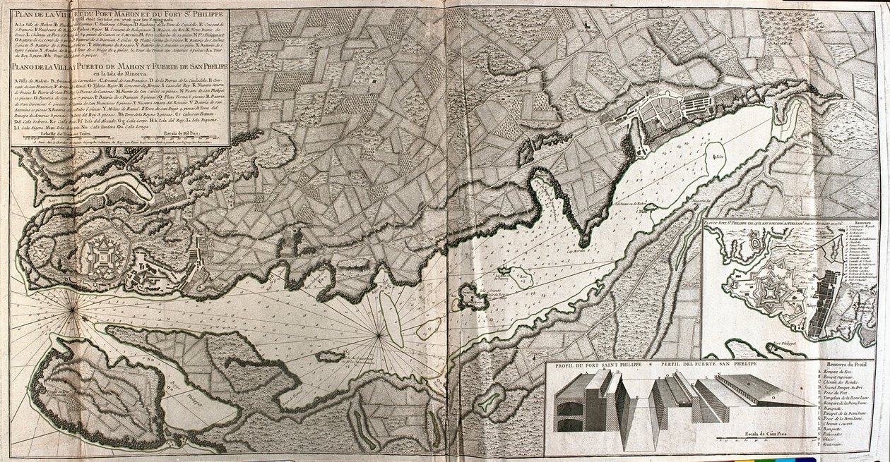 西班牙马翁港和圣菲利普堡 - 作者：A 作者 亚历克西斯·休伯特·杰洛特