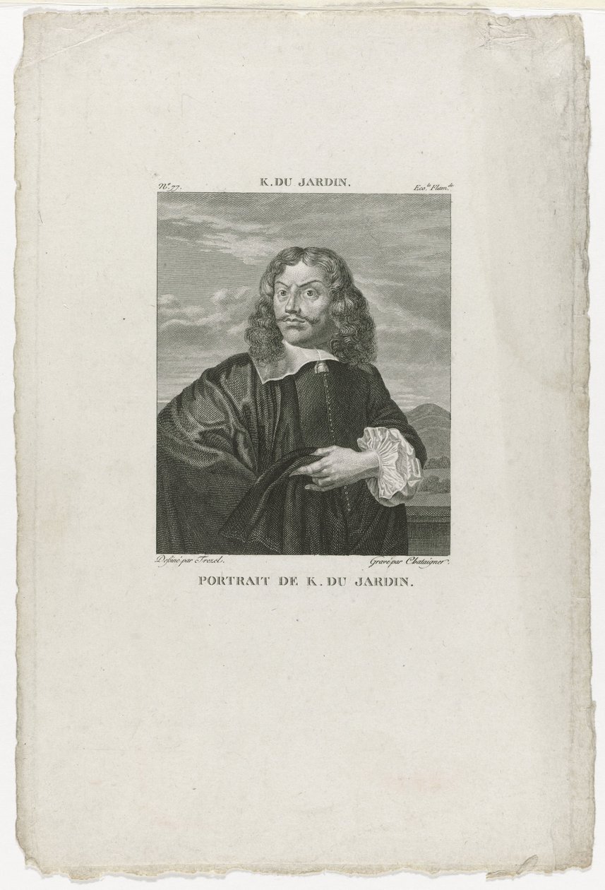 卡雷尔-杜雅尔丹的肖像
K. Du Jardin 肖像（物品上的标题）
拿破仑博物馆画廊（系列名称） 作者 亚历克西斯·查塔涅格
