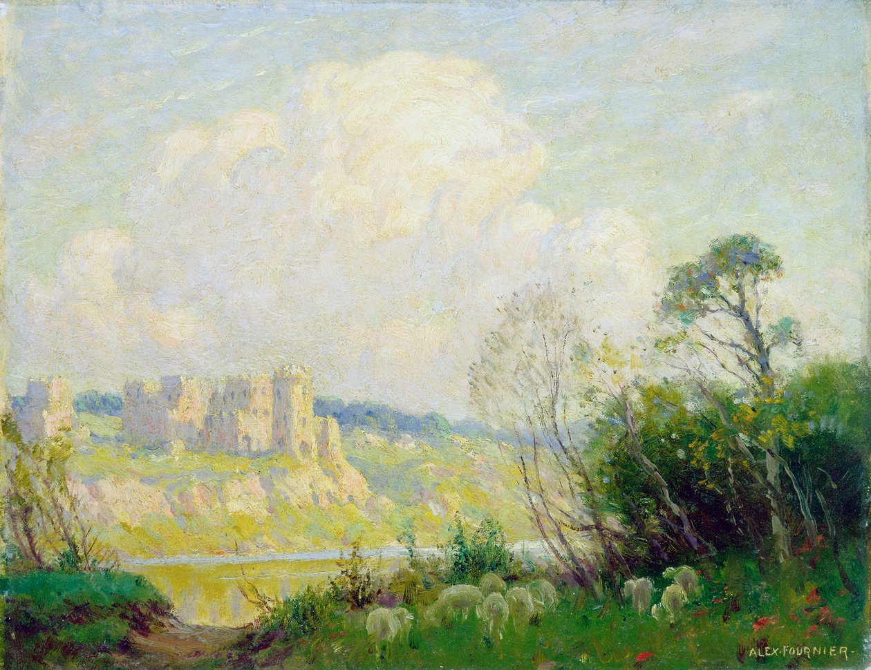 老诺曼底的废墟，c.1905（布面油画） 作者 亚历克西斯·让·弗尼尔（Alexis Jean Fournier）