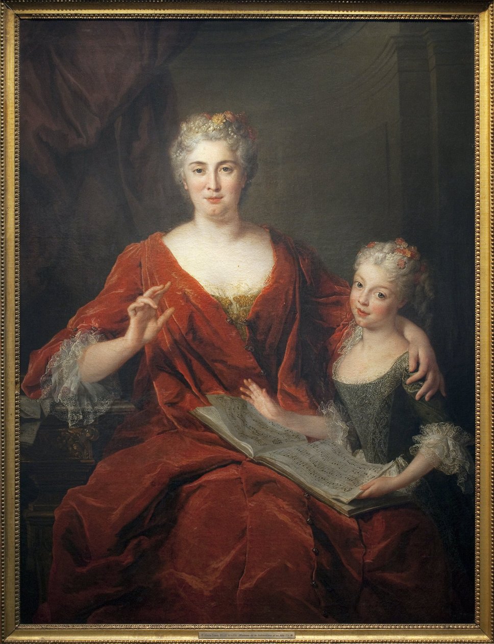 Madame de la Sablonniere and her daughter. Painting by Alexis Simon Belle (1674-1734), oil on canvas 作者 亚历克西斯·西蒙·贝儿