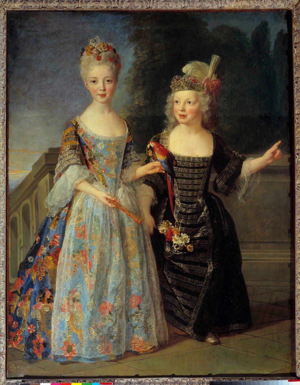 Catherine Eleonore Eugenie de Bethisy (1707-1767) 的肖像，未来的蒙托邦公主和她的兄弟 Eugene Eleonore (1709-1781)，未来的 Mezieres 侯爵，1713 年至 1715 年。 Alexis Simon Belle (1674-1734) 的绘画 作者 亚历克西斯·西蒙·贝儿