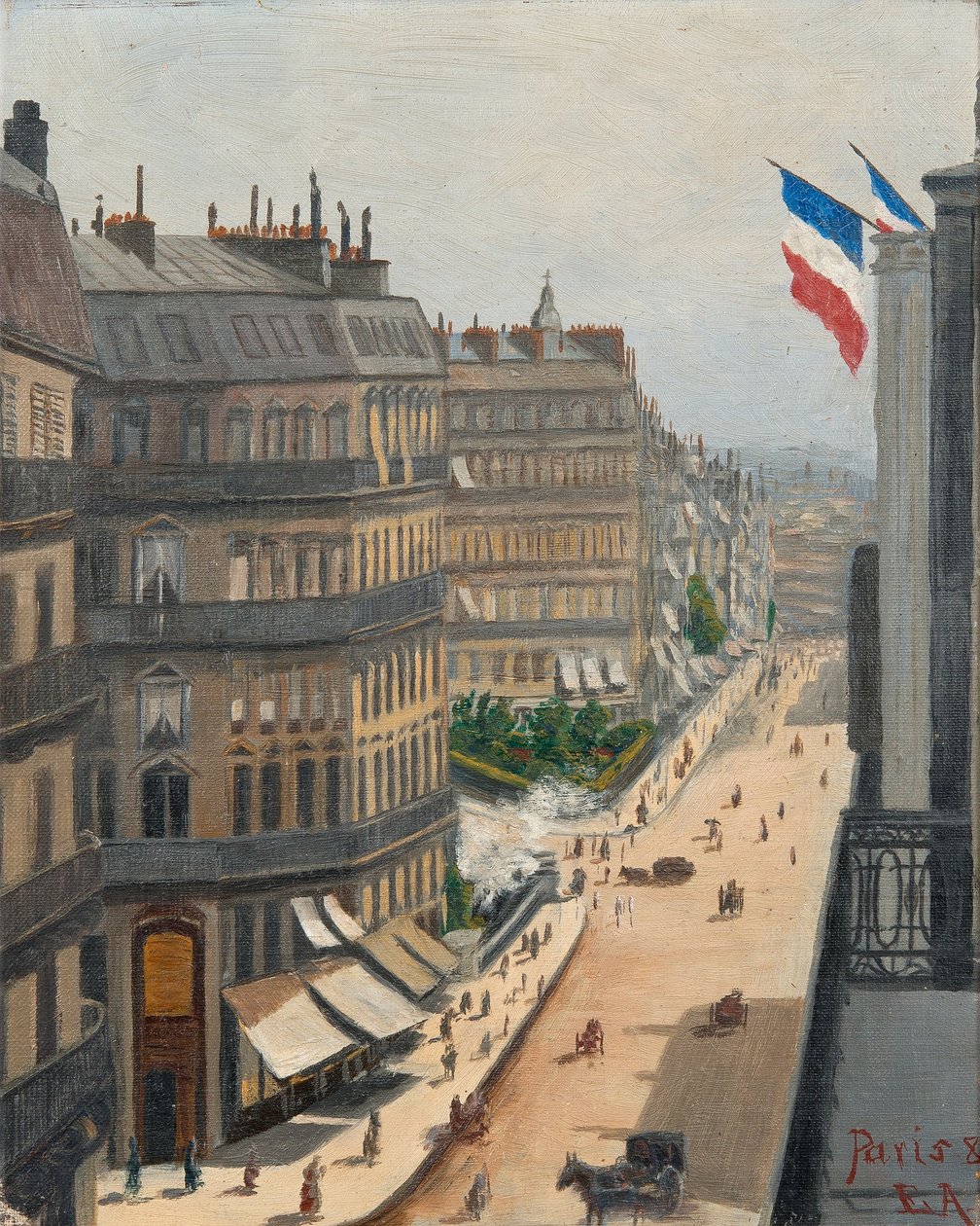 Katunakyma PariisistanEnglish：ParisnSvenska街景：Gatubild fran Parisn 作者 阿尔弗·诺德伦