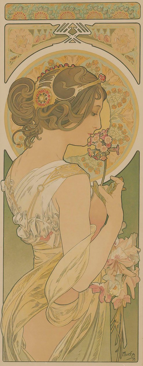 Primrose, 1899. 作者 阿方斯·玛丽·穆夏