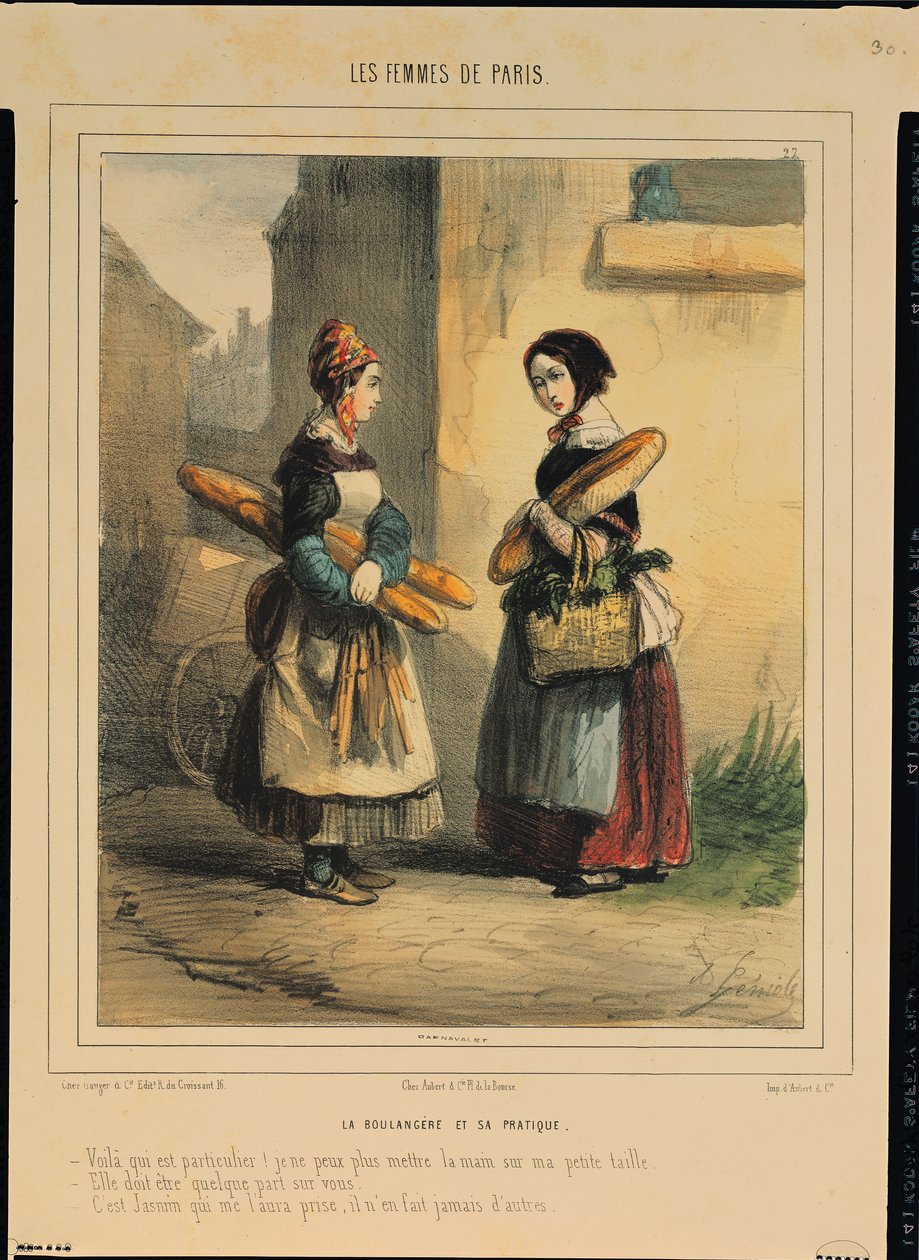 贝克的艺术，1841年至1842年的“Les Femmes de Paris”系列中的第27号 作者 阿尔弗雷德·安德烈（Alfred Andre Geniole）