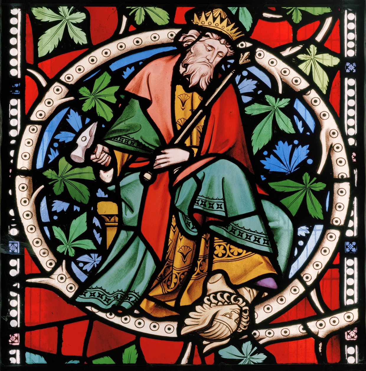 Cattistock，St Peter＆St Paul，Lavers＆Barraud，Alfred Bell，Jesse Tree，Old Testament Prophet，1857 作者 阿尔弗雷德·贝尔