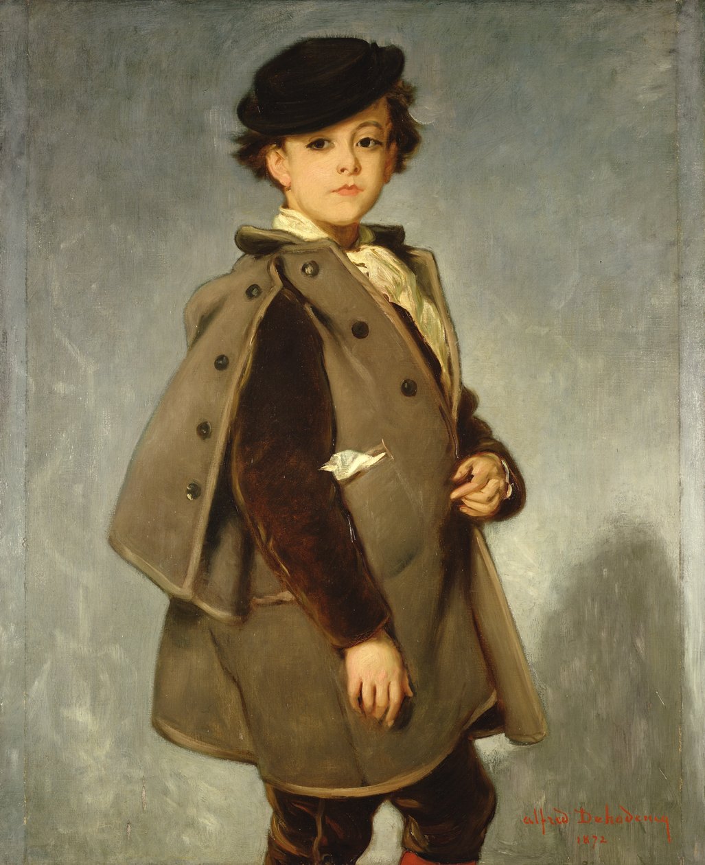 Edmond Dehodencq（1860-87）穿着因弗内斯斗篷，1872年 作者 阿尔弗雷德·德霍登克
