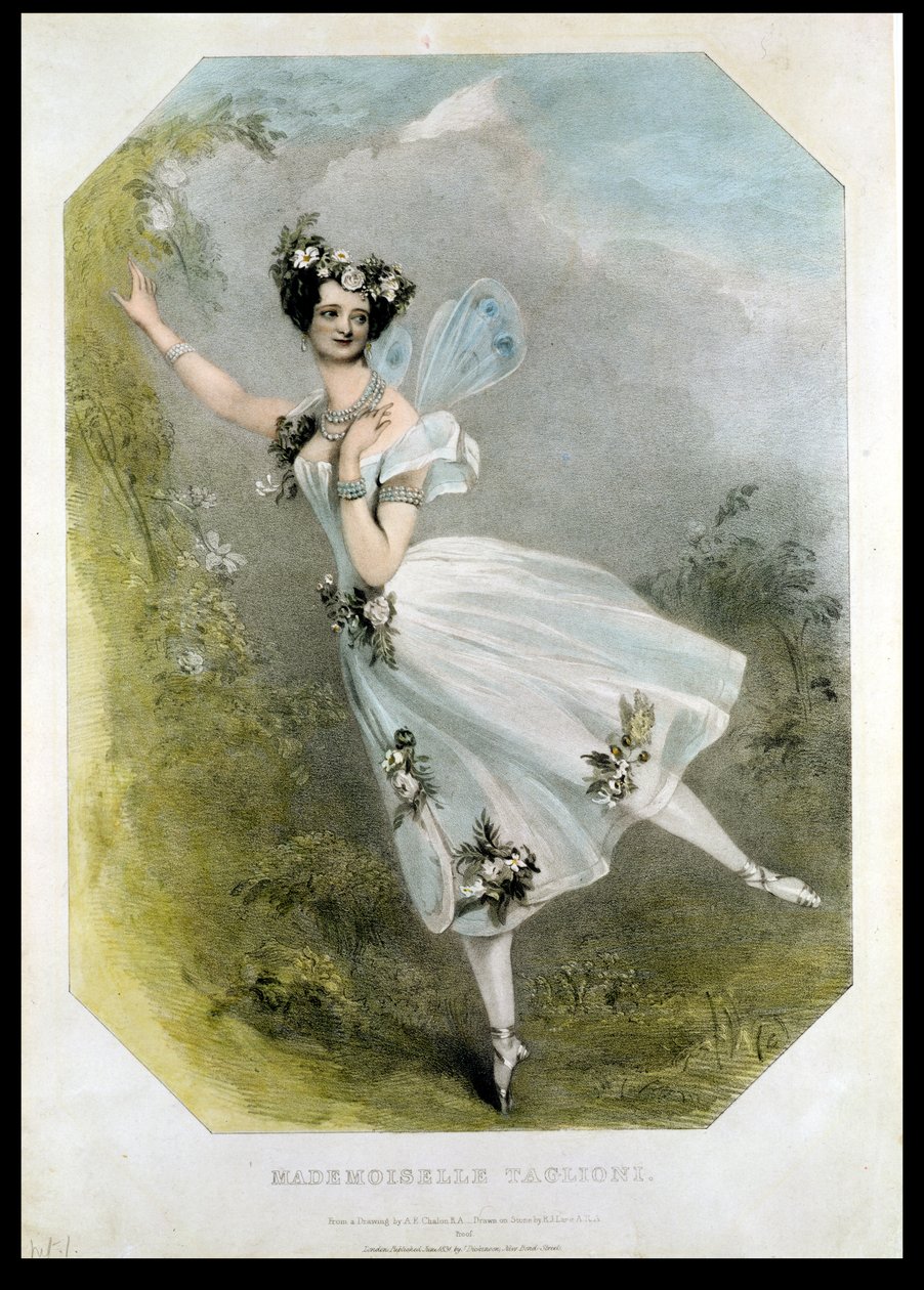Marie Taglioni（1804-84），来自Cesare Bossi的&39;Flore et Zephire&39;，1830年 作者 阿尔弗雷德·爱德华·沙隆