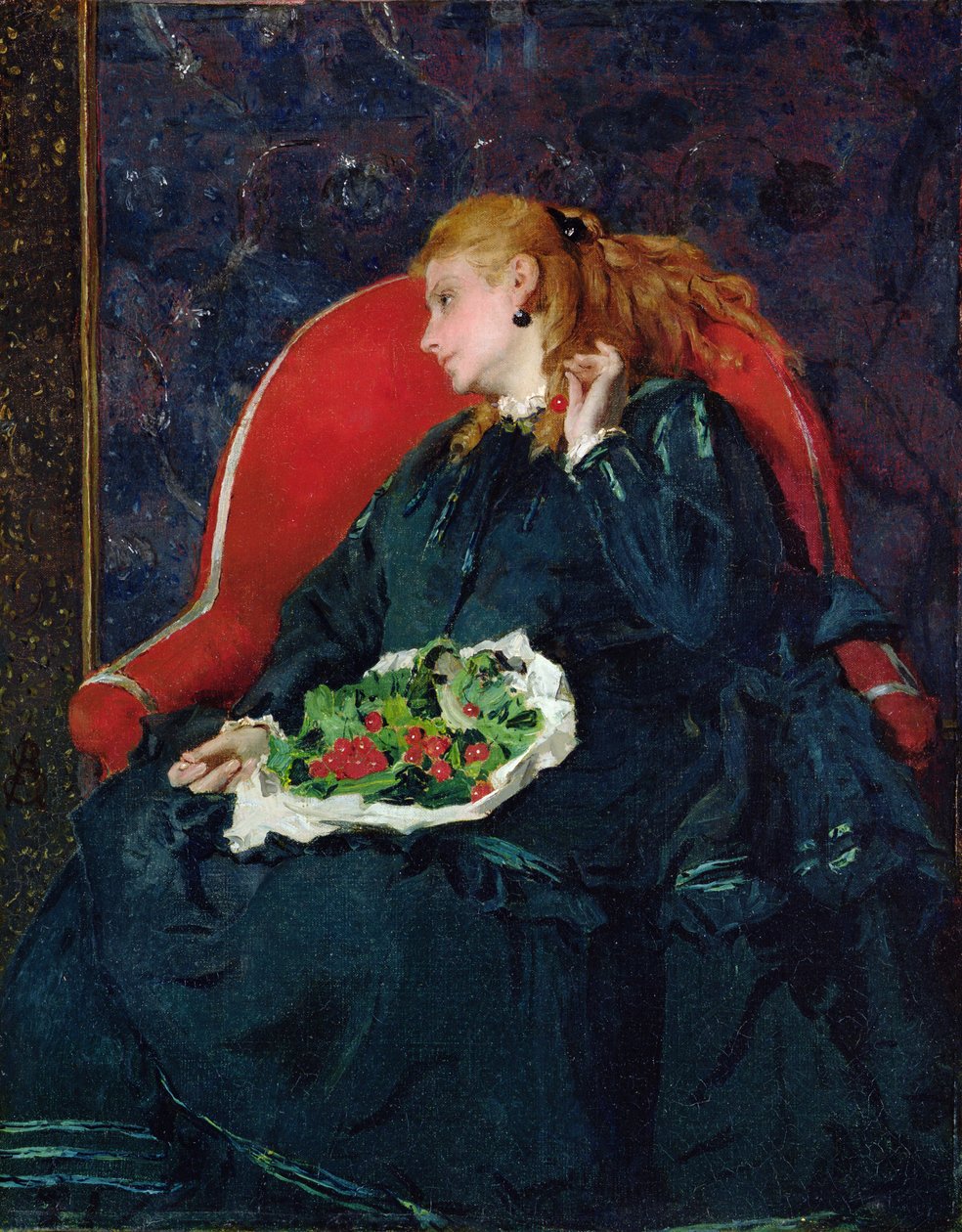 樱桃的女人 作者 阿尔弗雷德·埃米尔·史蒂文斯（Alfred Emile Stevens）