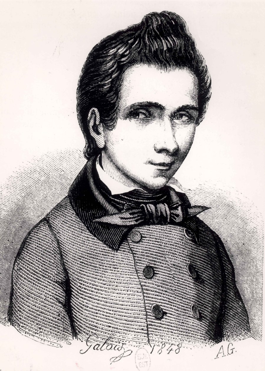Evariste Galois（1811-32），1848年（bw照片） 作者 阿尔弗雷德·加洛瓦（Alfred Galois）