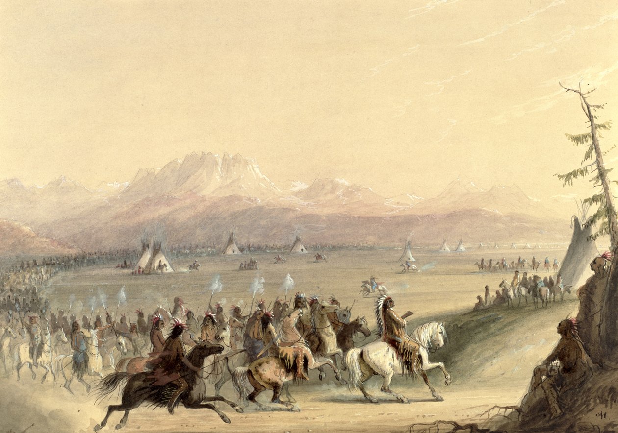 Cavalcade，c.1858 作者 阿尔弗雷德·雅各布·米勒