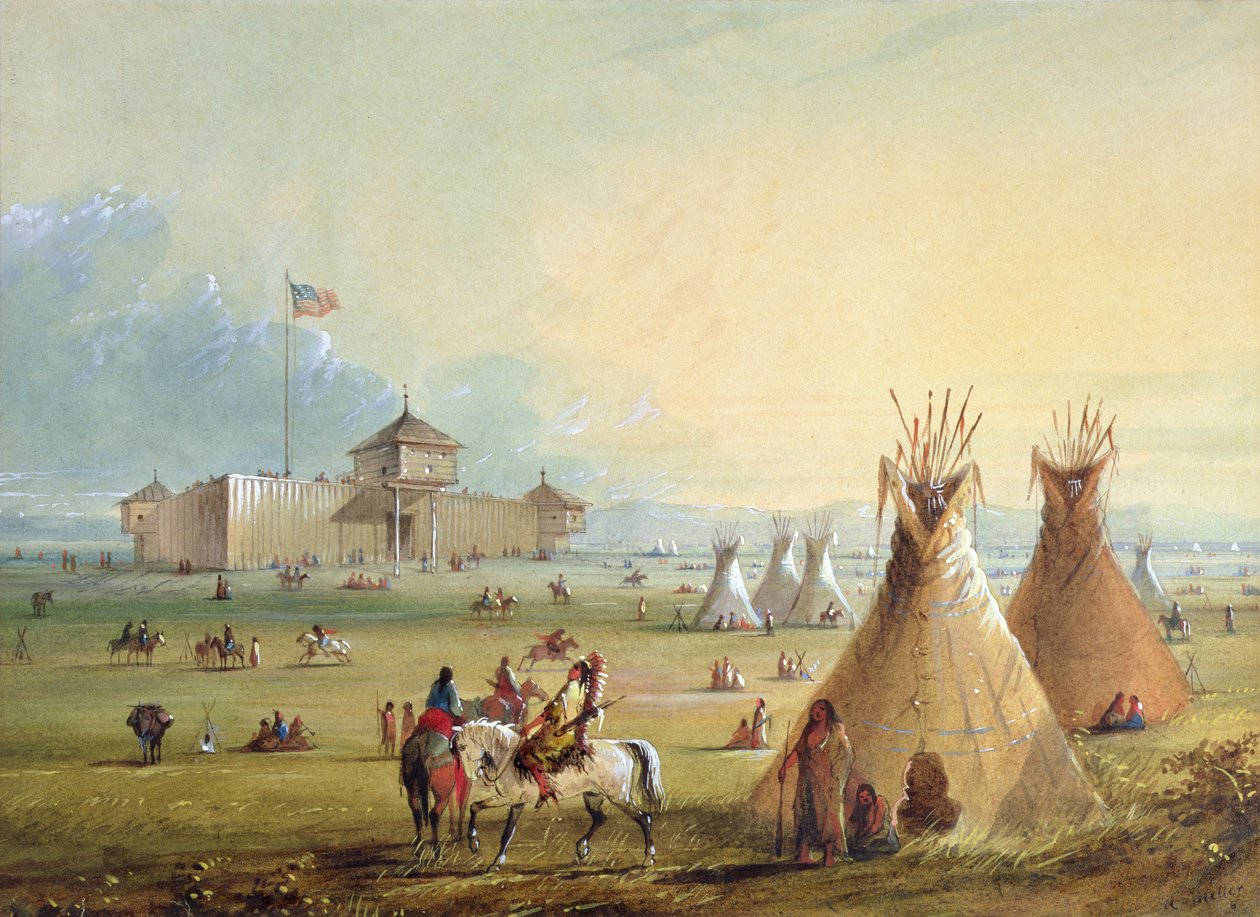 拉勒米堡，1858-60 作者 阿尔弗雷德·雅各布·米勒
