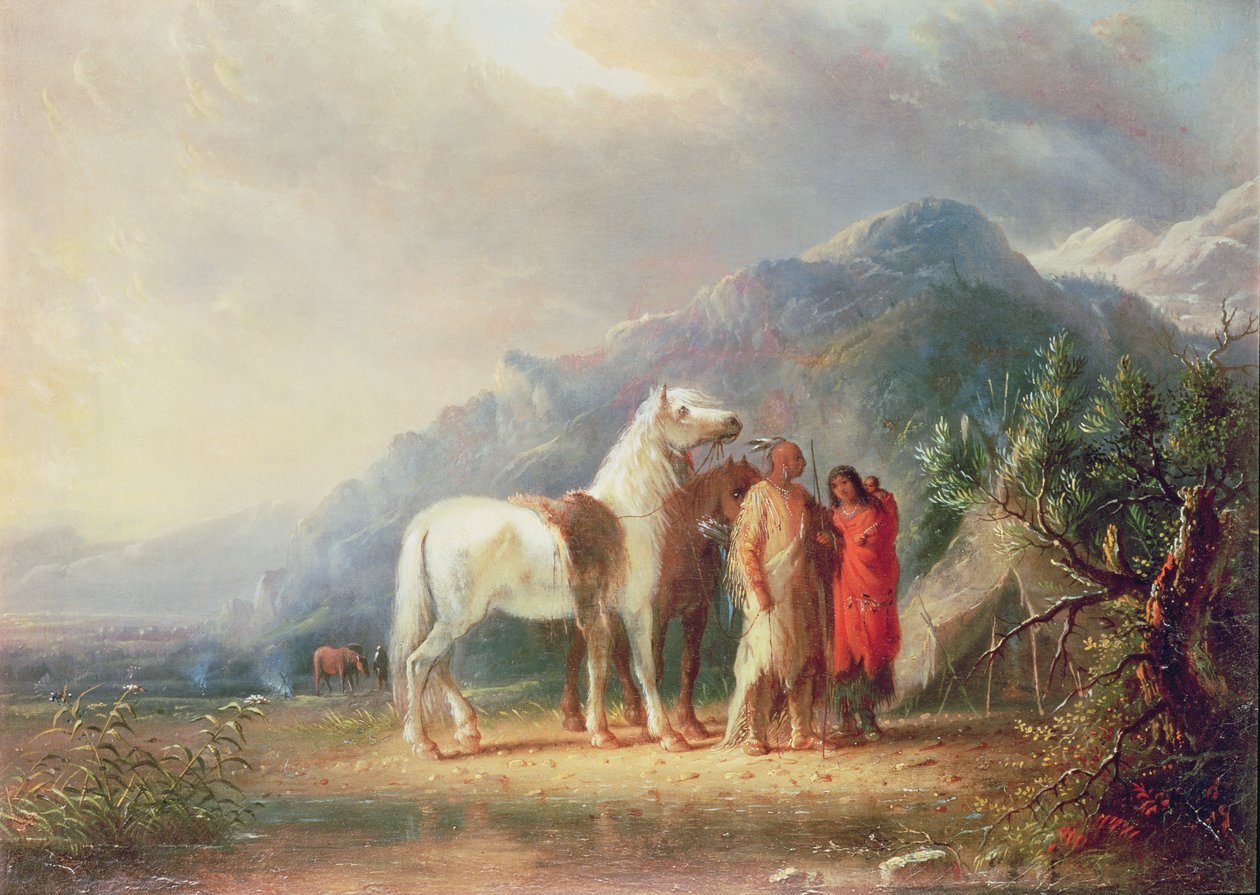 Sioux Camp场景 作者 阿尔弗雷德·雅各布·米勒