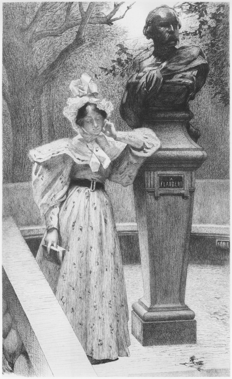 Emma Bovary，正面图片，来自&39;Madame Bovary&39;的插图，由Gustave Flaubert（1821-80）雕刻，Carlo Chessa（1855-1925）1905年 作者 阿尔弗雷德·保罗·玛丽·历峰