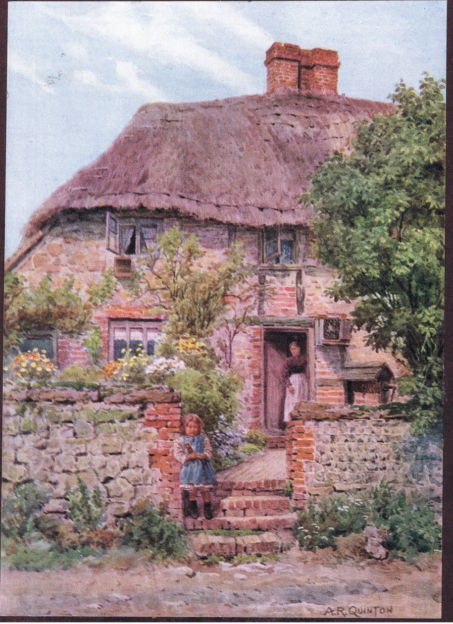 1912年Dent＆Sons Limited出版的The Cottages and Village Life of Rural England的Amberley，Sussex小屋门 作者 阿尔弗雷德·罗伯特·昆顿