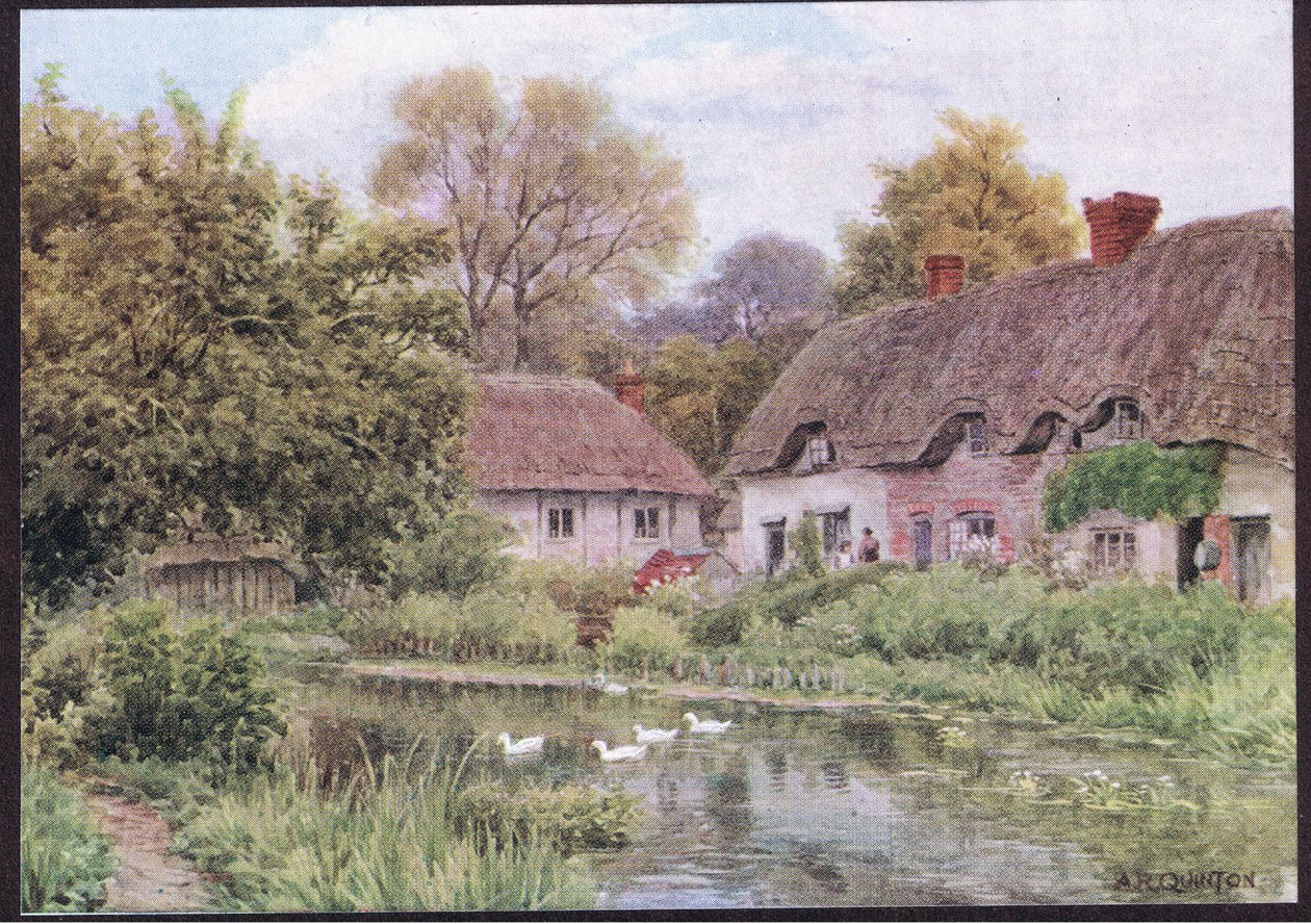 Lake，Nr Salisbury，威尔特郡的小屋，来自The Cottages和乡村生活的英格兰乡村生活由Dent＆Sons Limited出版，1912年 作者 阿尔弗雷德·罗伯特·昆顿