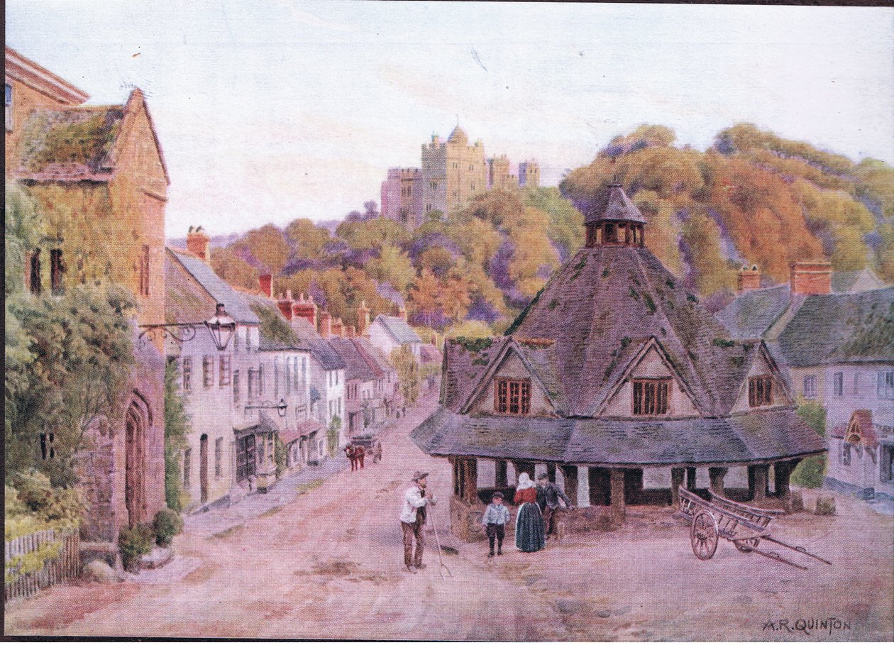 Dunster，Somerset，来自The Cottages和乡村生活的英格兰乡村生活由Dent＆Sons Limited出版，1912年 作者 阿尔弗雷德·罗伯特·昆顿