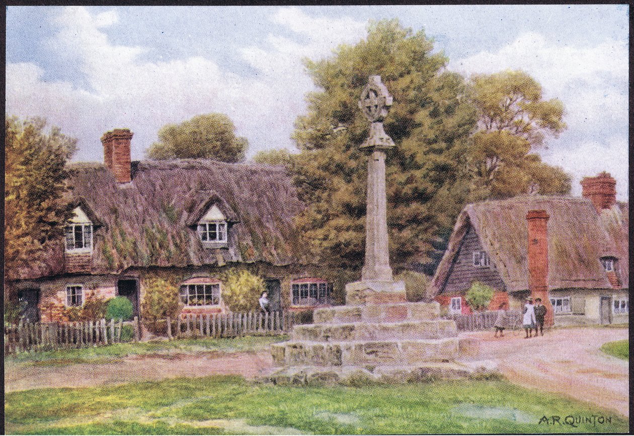 来自The Cottages的Long Wittenham，来自英格兰乡村的乡村生活，由Dent＆Sons Limited出版，1912年 作者 阿尔弗雷德·罗伯特·昆顿