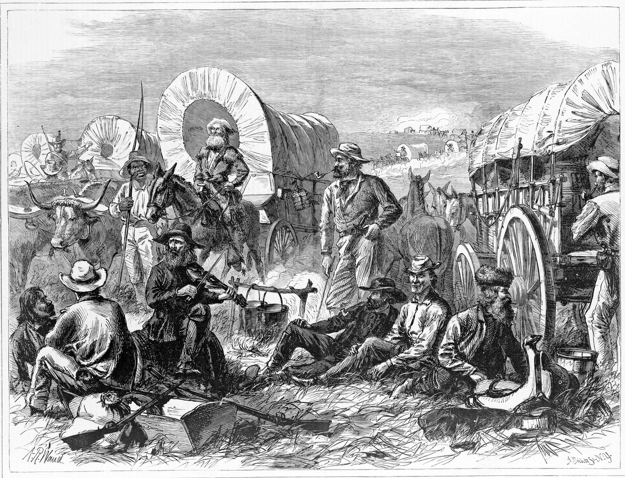 酒吧的朝圣者，酒吧。 1871年 作者 阿尔弗雷德·鲁道夫·沃德