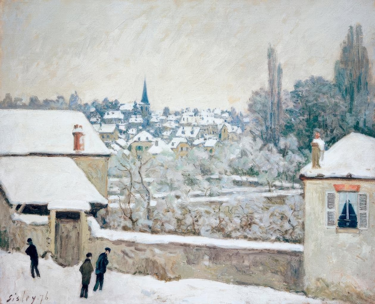 Alfred Sisley，卢浮宫的冬天 作者 阿尔弗雷德·西斯利