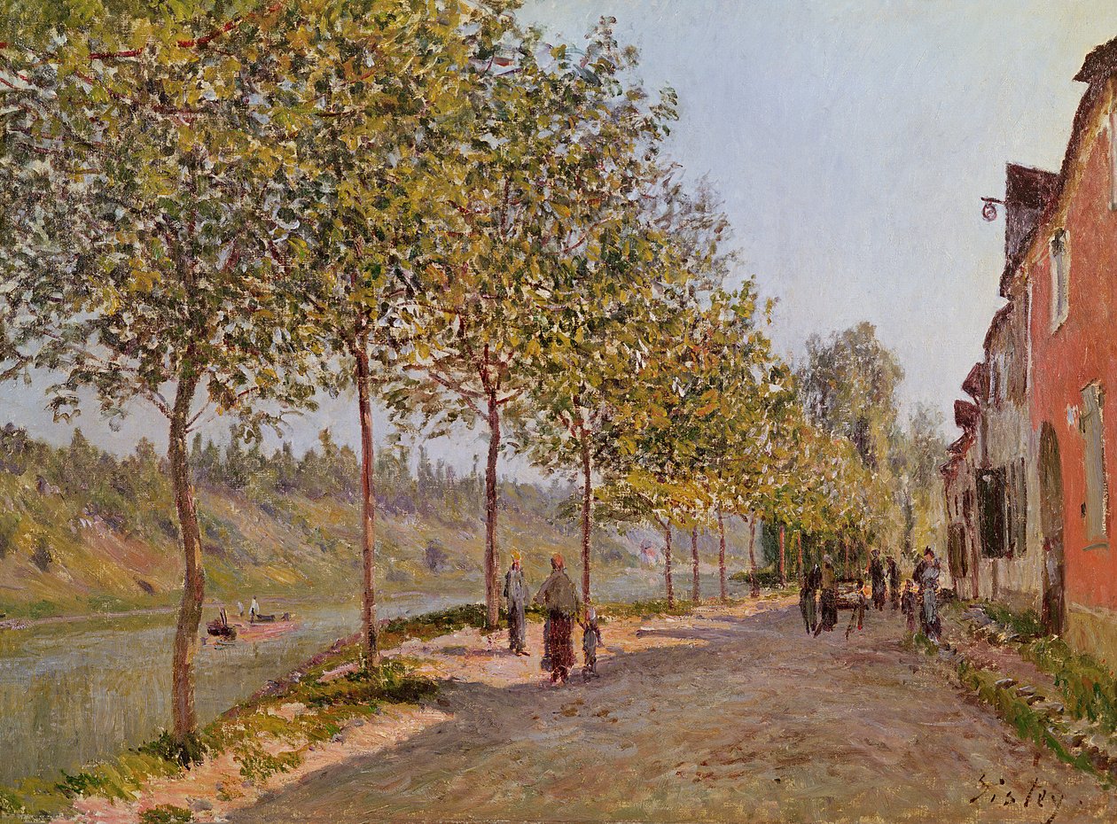 六月早晨在Saint-Mammes，1884年 作者 阿尔弗雷德·西斯利